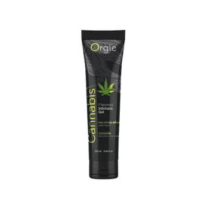 Imagen del lubricante comestible con cannabis Orgie 100ml, sabor original y textura ultra deslizante